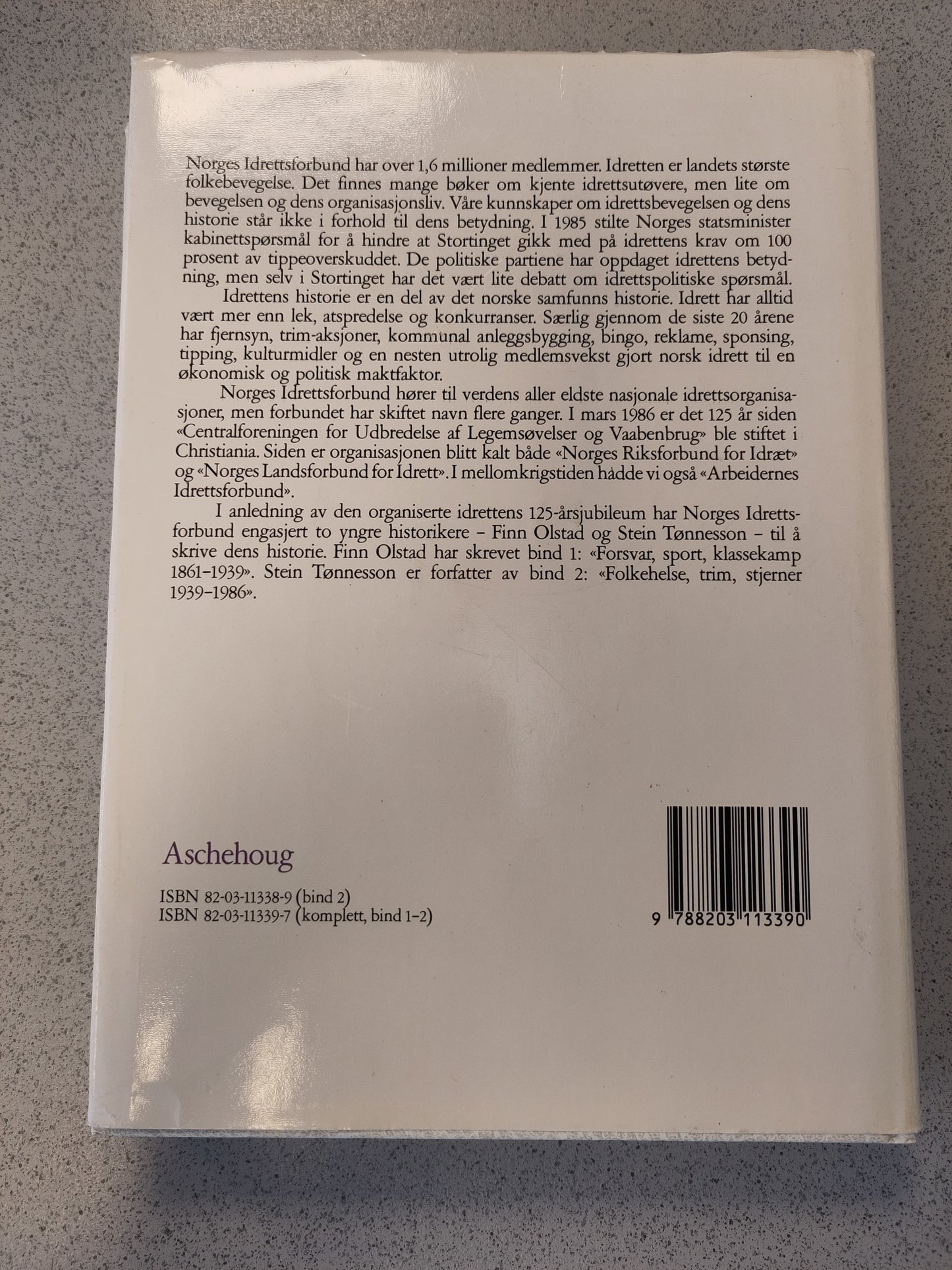 BOK: Norsk idretts historie 1939-1986 (Olstad/Tønnesson)