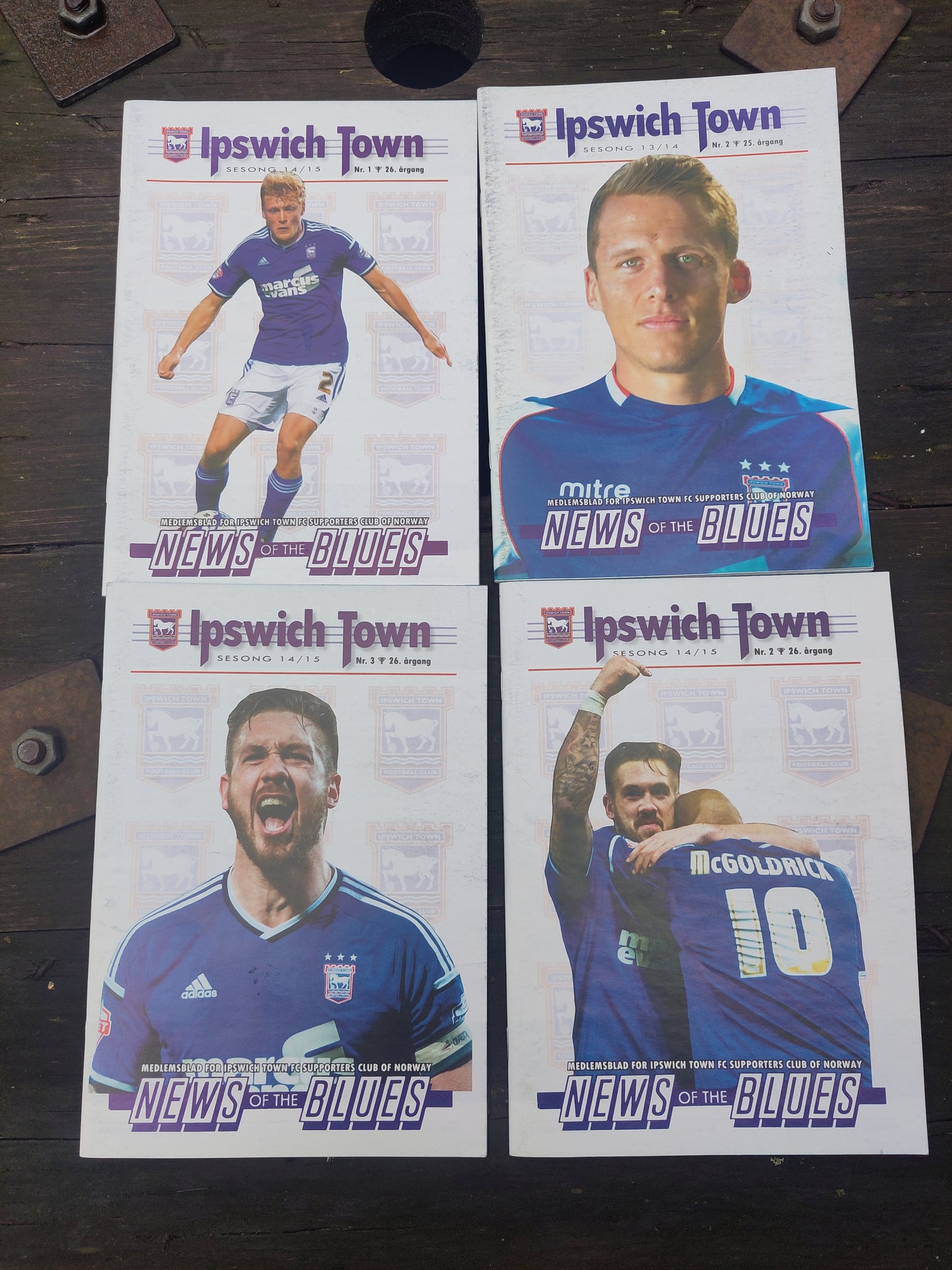 Ipswich supporters club member magazine (4 pk)