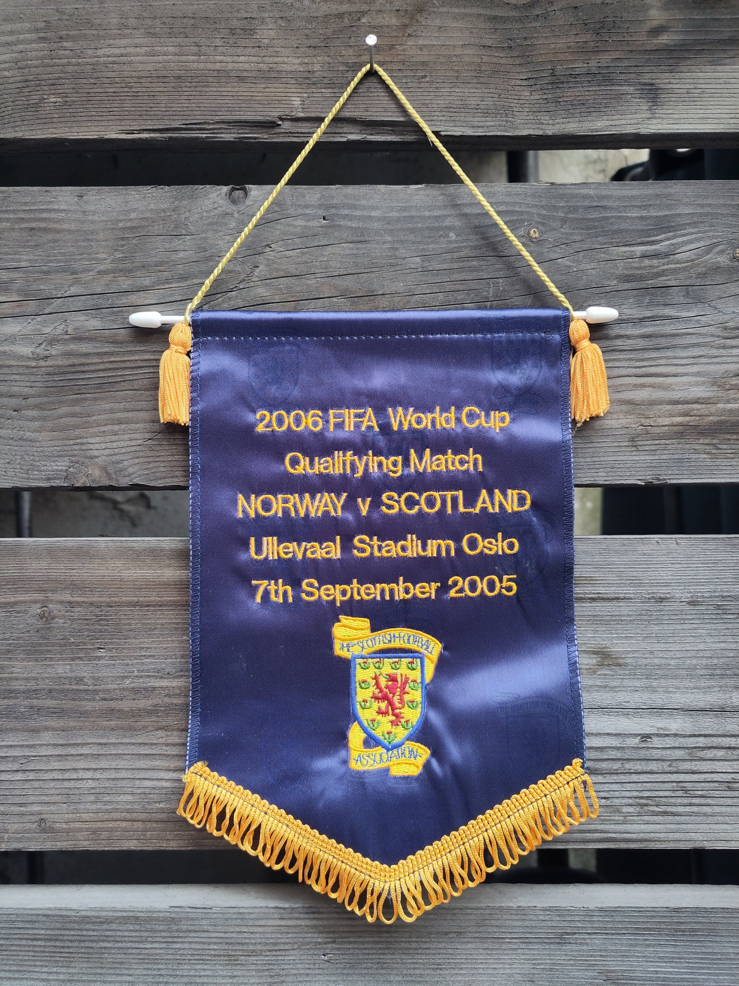 Norway vs Scotland pennant 7 September 2005