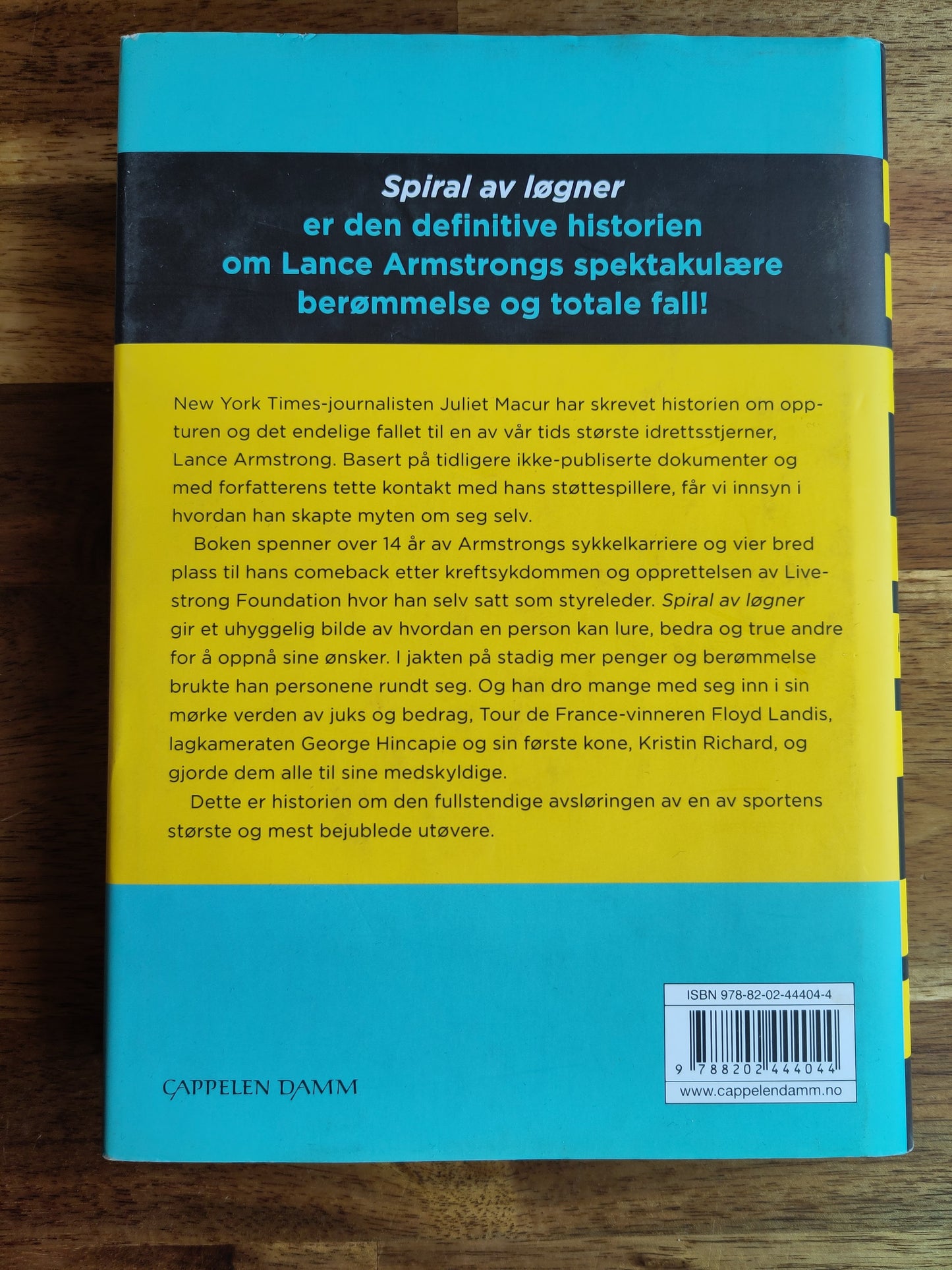 BOK: Spiral av løgner - Lance Armstrongs fall (Macur)