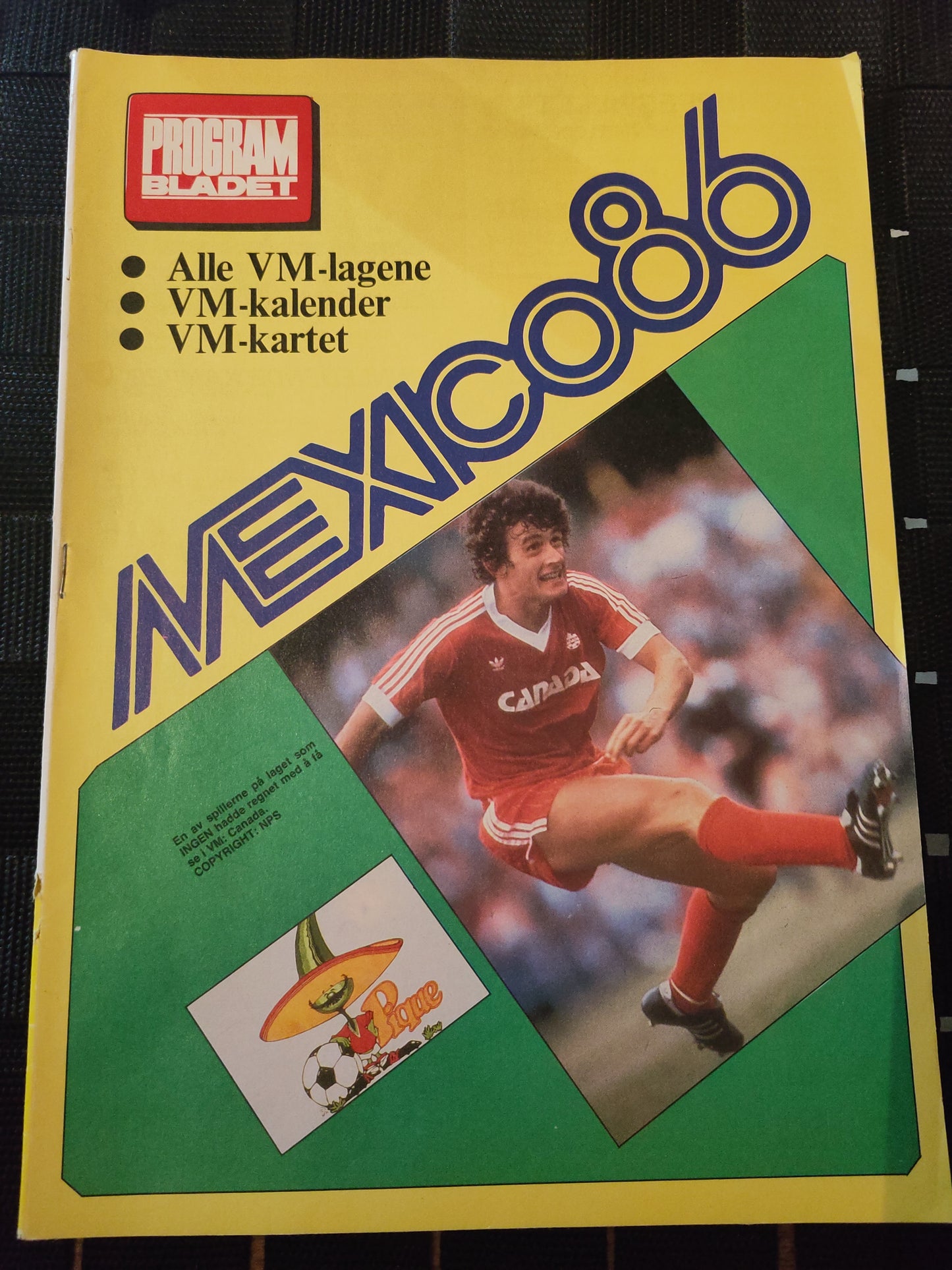 VM 1986 Mexico Programbladet
