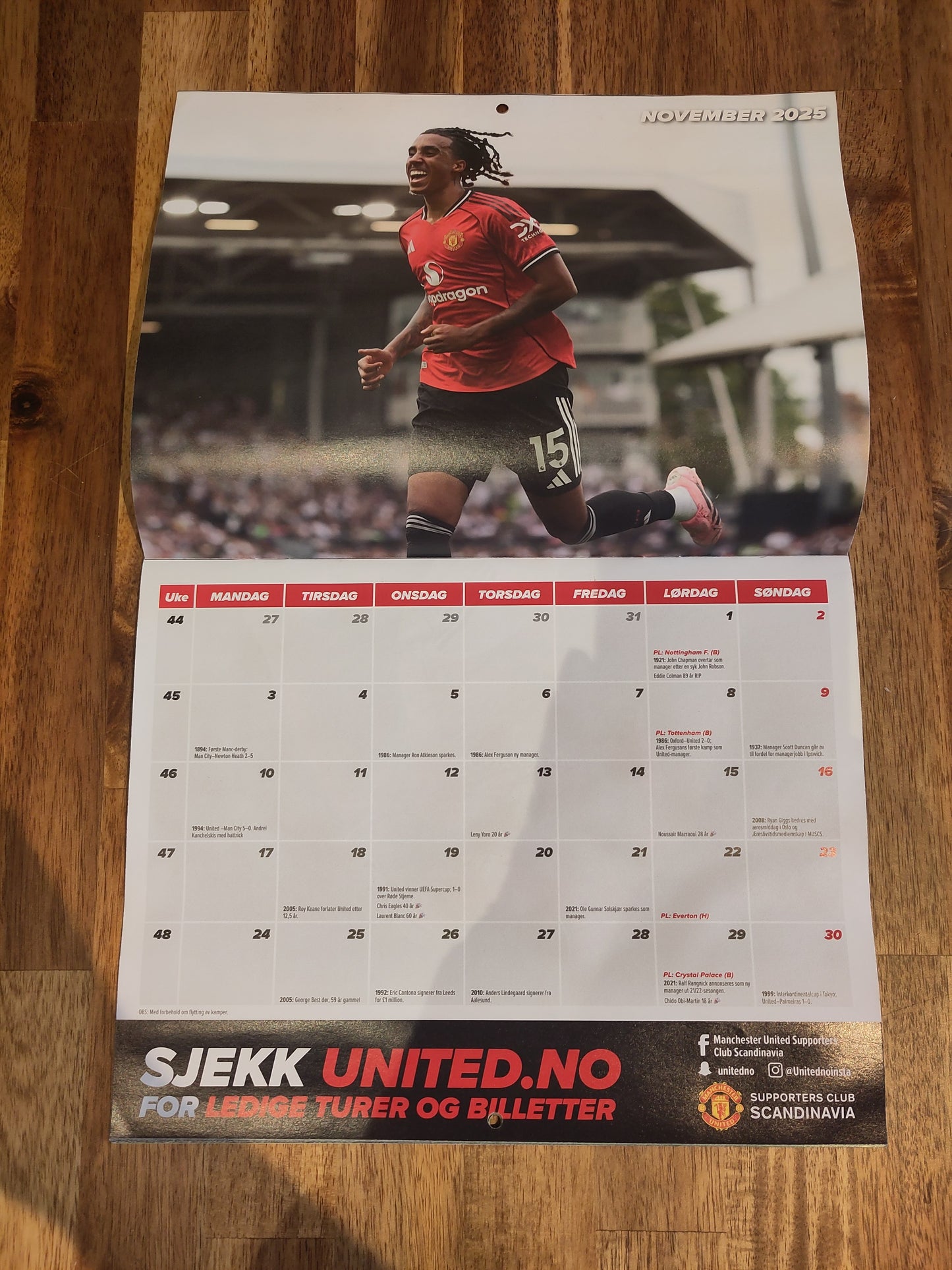 Manchester United sesongkalender 2025-26*
