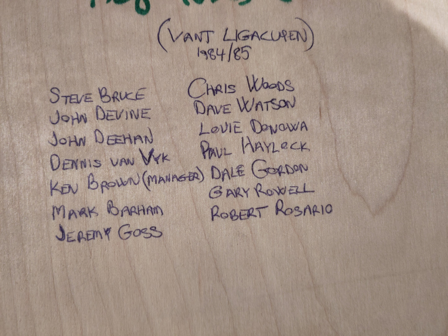 Norwich1984-85 signert plate*