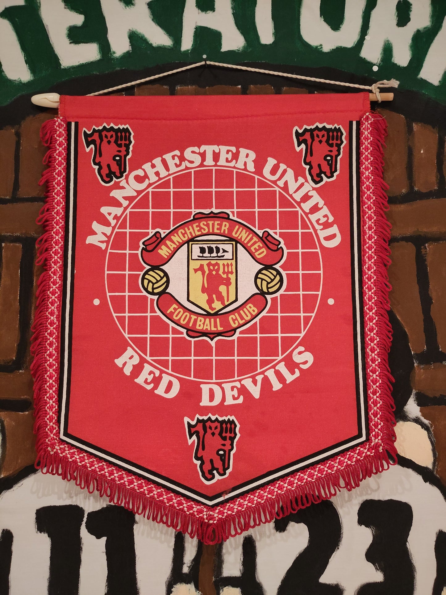 Manchester United vimpel Red Devils 1985*