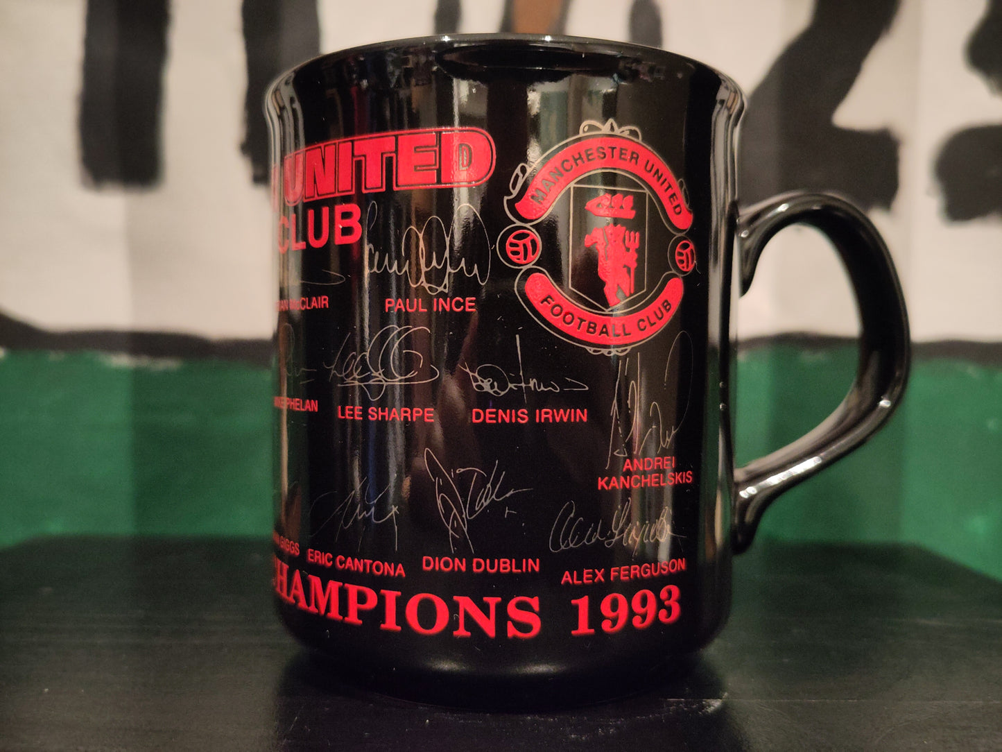 Manchester United krus PL Champions 1993 m/ autografer*