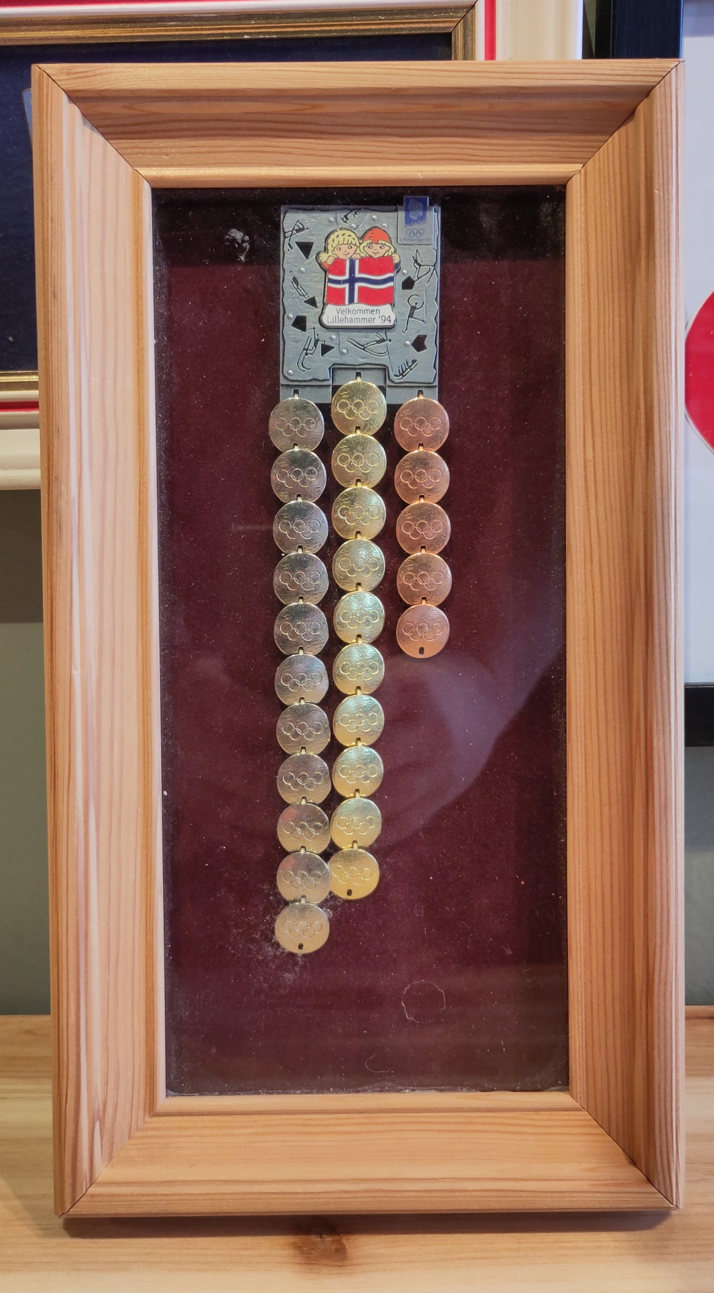 OL 1994 Lillehammer Folkemedaljen innrammet*