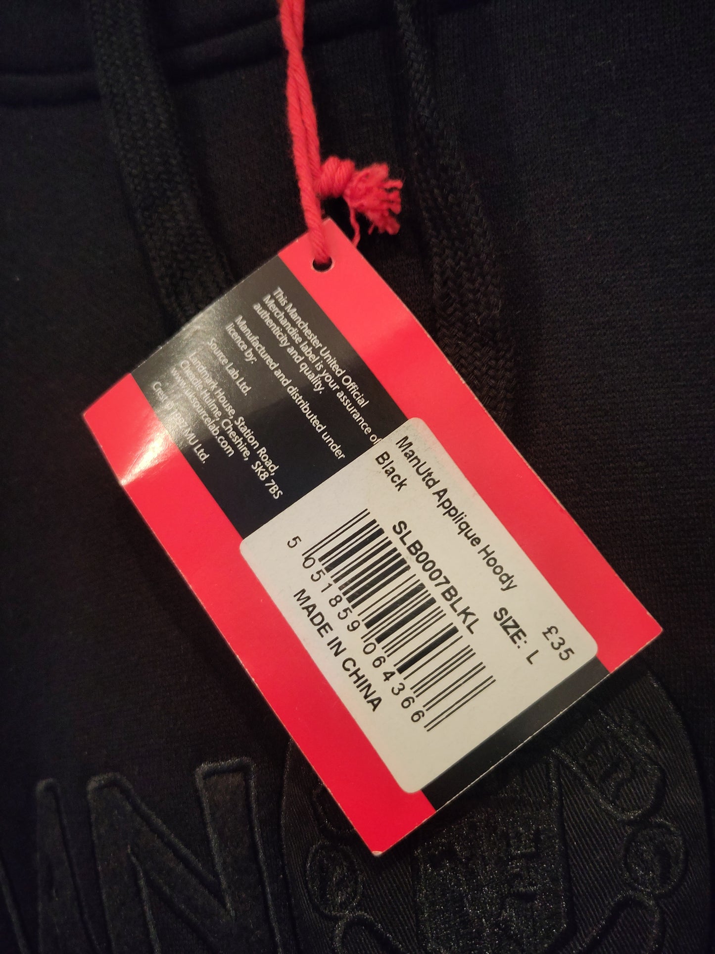 Manchester United hettegenser svart (BNWT)