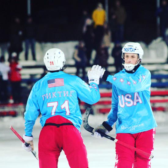 USA bandy drakt 2015-16 utøverbrukt/kampbrukt Mikael Lickteig