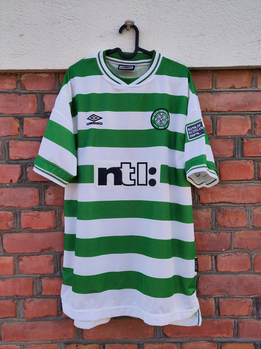 Celtic MATCHWORN Riseth shirt 1999-00 (Ronnie Moran Testimonial)