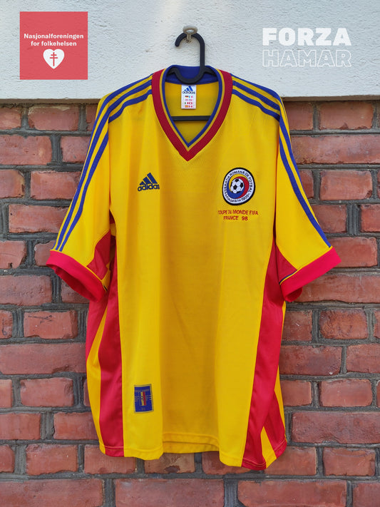 Romania MATCHWORN Munteanu shirt 1998 (Friendly)