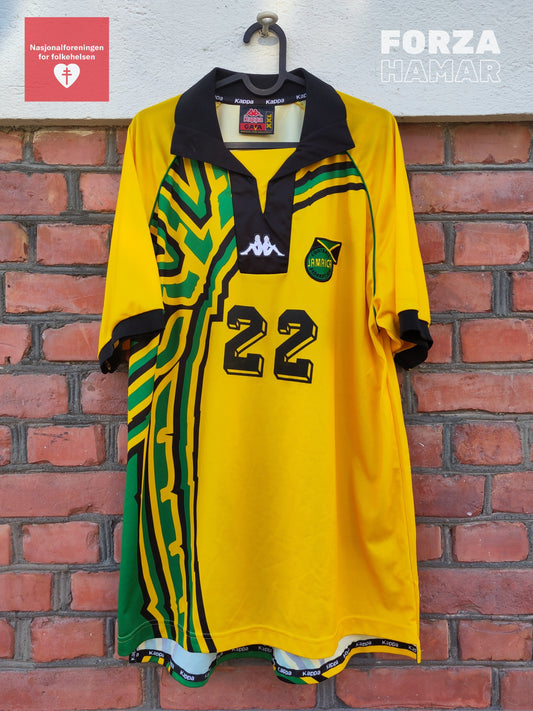 Jamaica MATCHWORN Paul Hall shirt 1998 (Friendly)