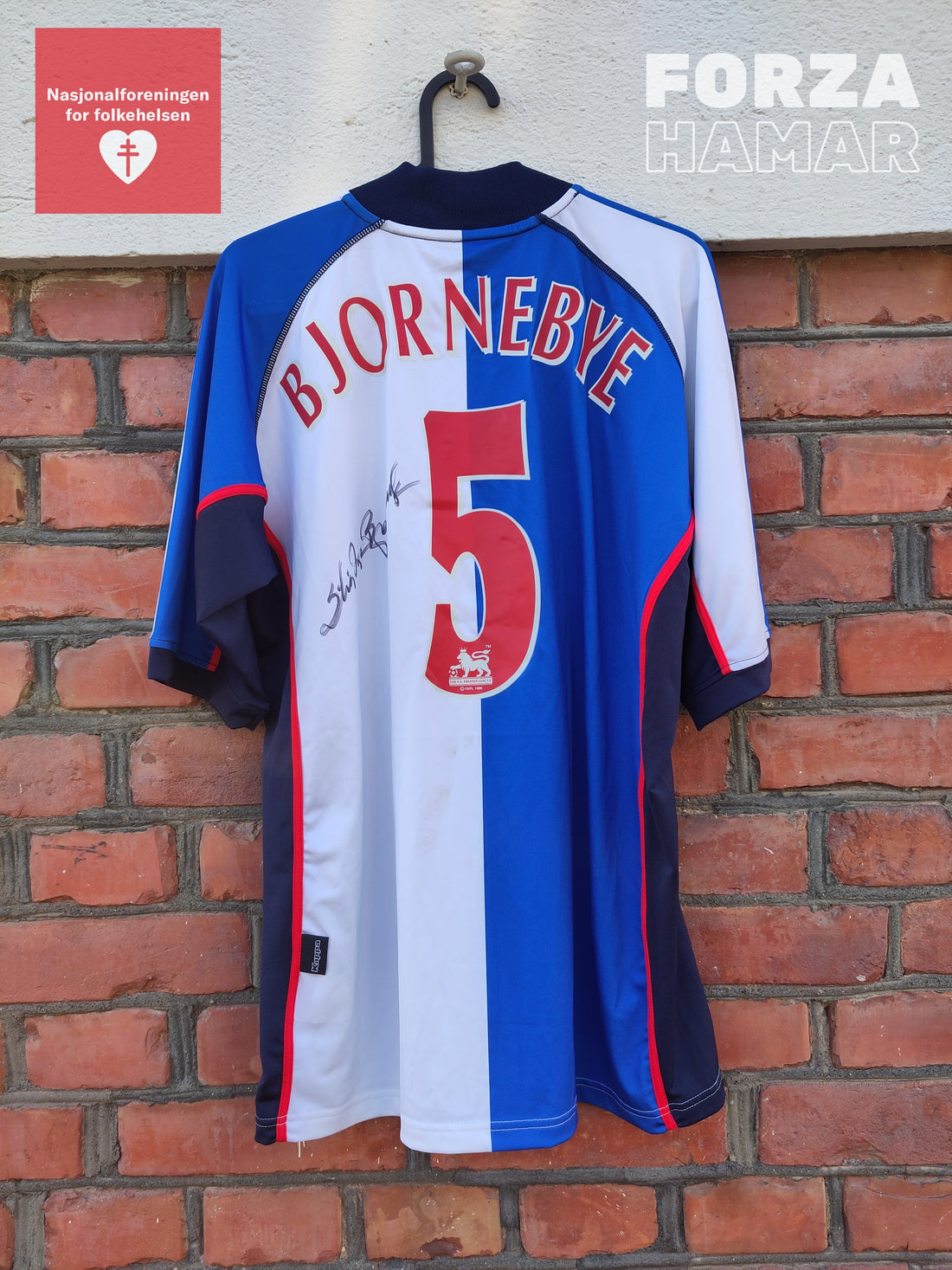 Blackburn SIGNED Bjørnebye shirt 2002-03