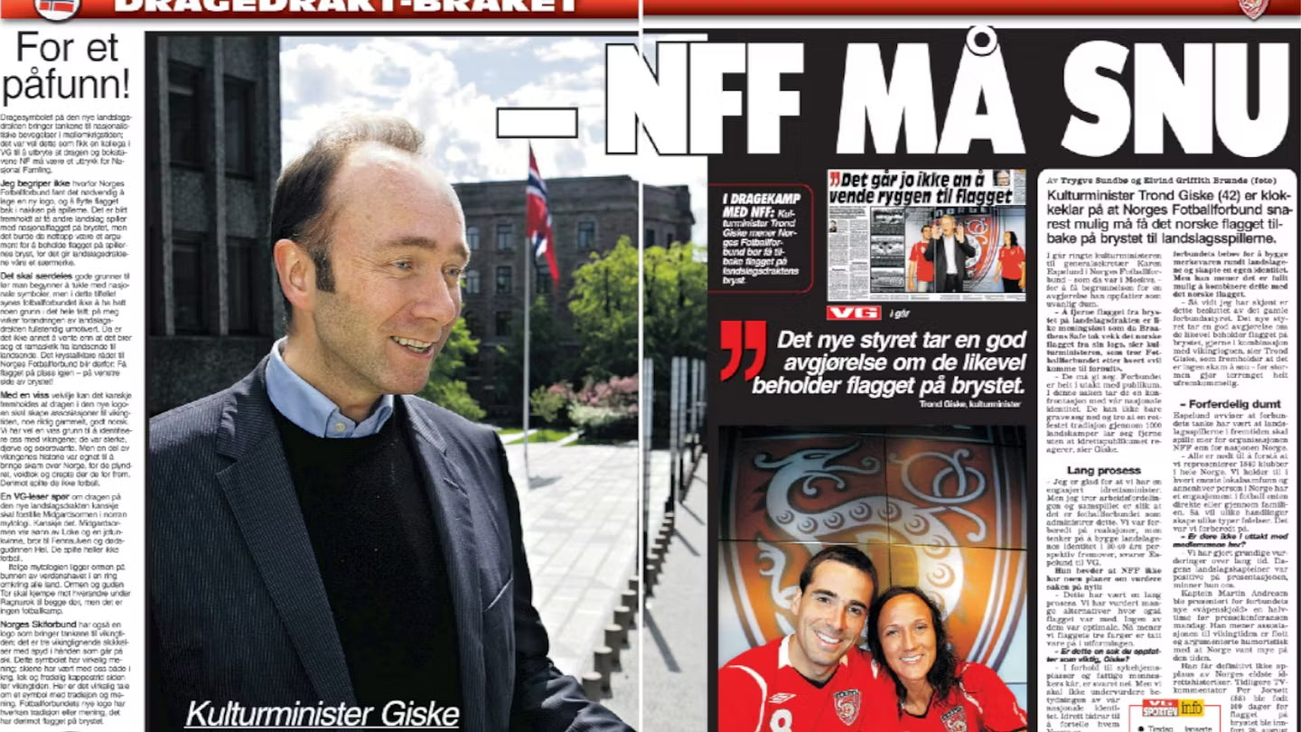 Norge drakt 2008 hjemme dragelogo