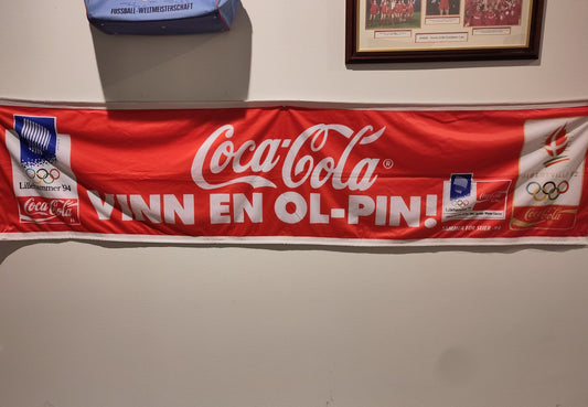 OL 1994 Lillehammer banner Coca-Cola OL 1992 Albertville