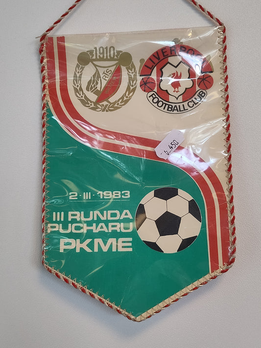 Liverpool pennant Widzew Łódź vs Liverpool 1983