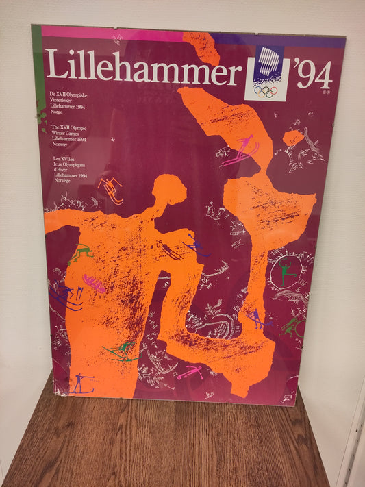 OL 1994 Lillehammer plakat fakkelmann