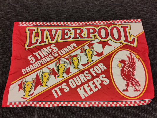 Liverpool flag 5 times Champions of Europe