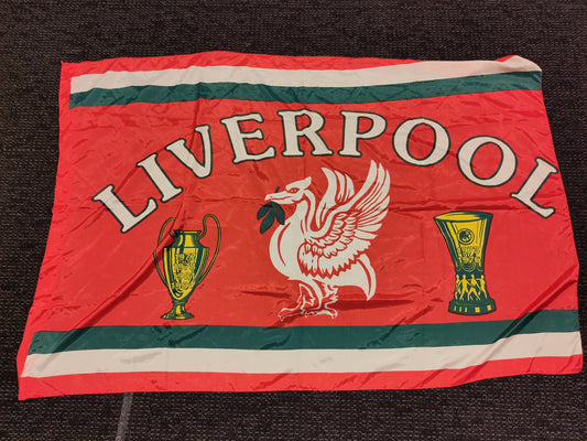 Liverpool flag trophies Europe