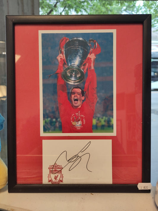 Liverpool photo signed by Jamie Carragher