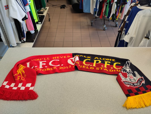 Liverpool scarf half&amp;half Crystal Palace 2013