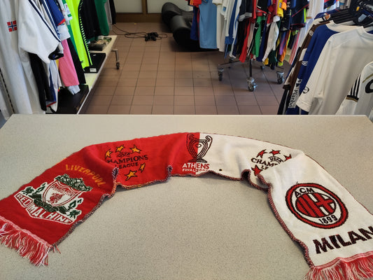 Liverpool scarf half&amp;half CL final 2007 AC Milan v2