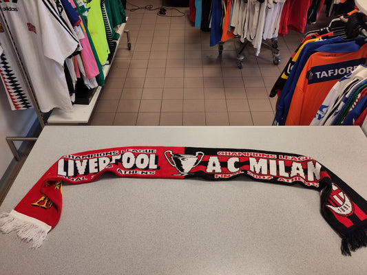 Liverpool skjerf half&half CL-finale 2007 AC Milan