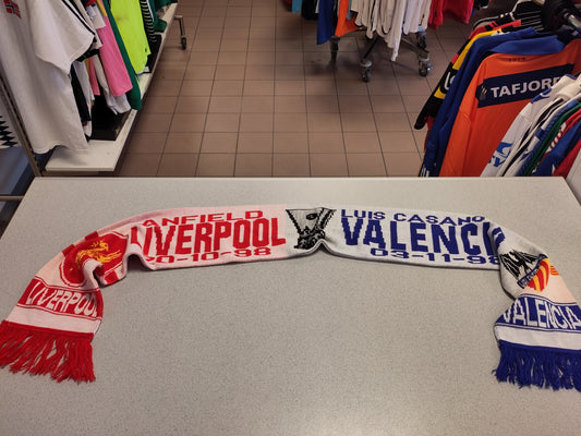 Liverpool scarf half&amp;half Valencia 1998