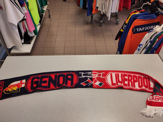 Liverpool scarf half&amp;half Genoa