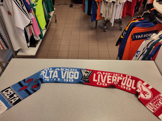 Liverpool scarf half&amp;half Celta Vigo 1998