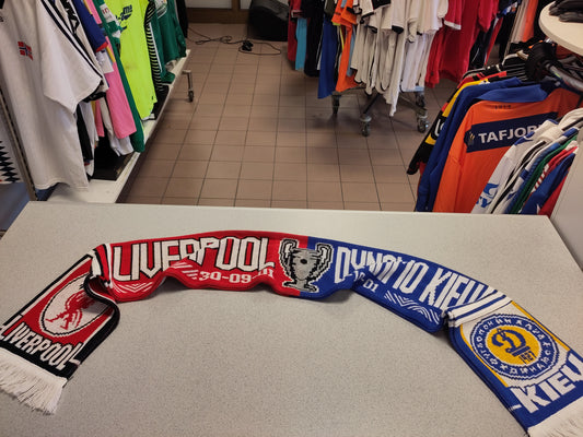 Liverpool scarf half&amp;half Dynamo Kyiv 2001