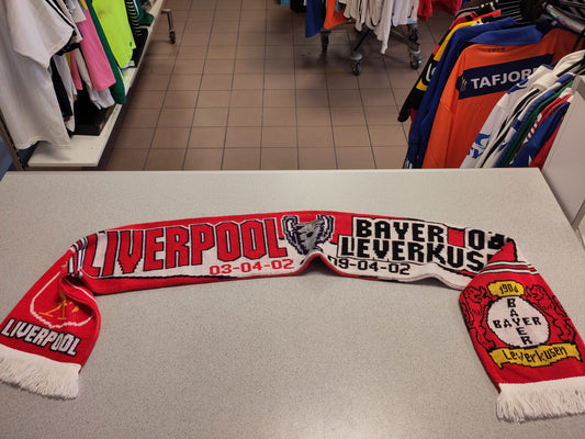 Liverpool scarf half&amp;half Bayer Leverkusen 2002