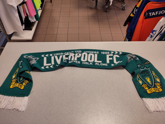 Liverpool scarf green league cup final 1995