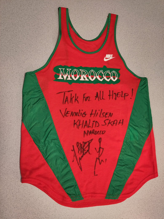 Marokko drakt friidrett Khalid Skah signert