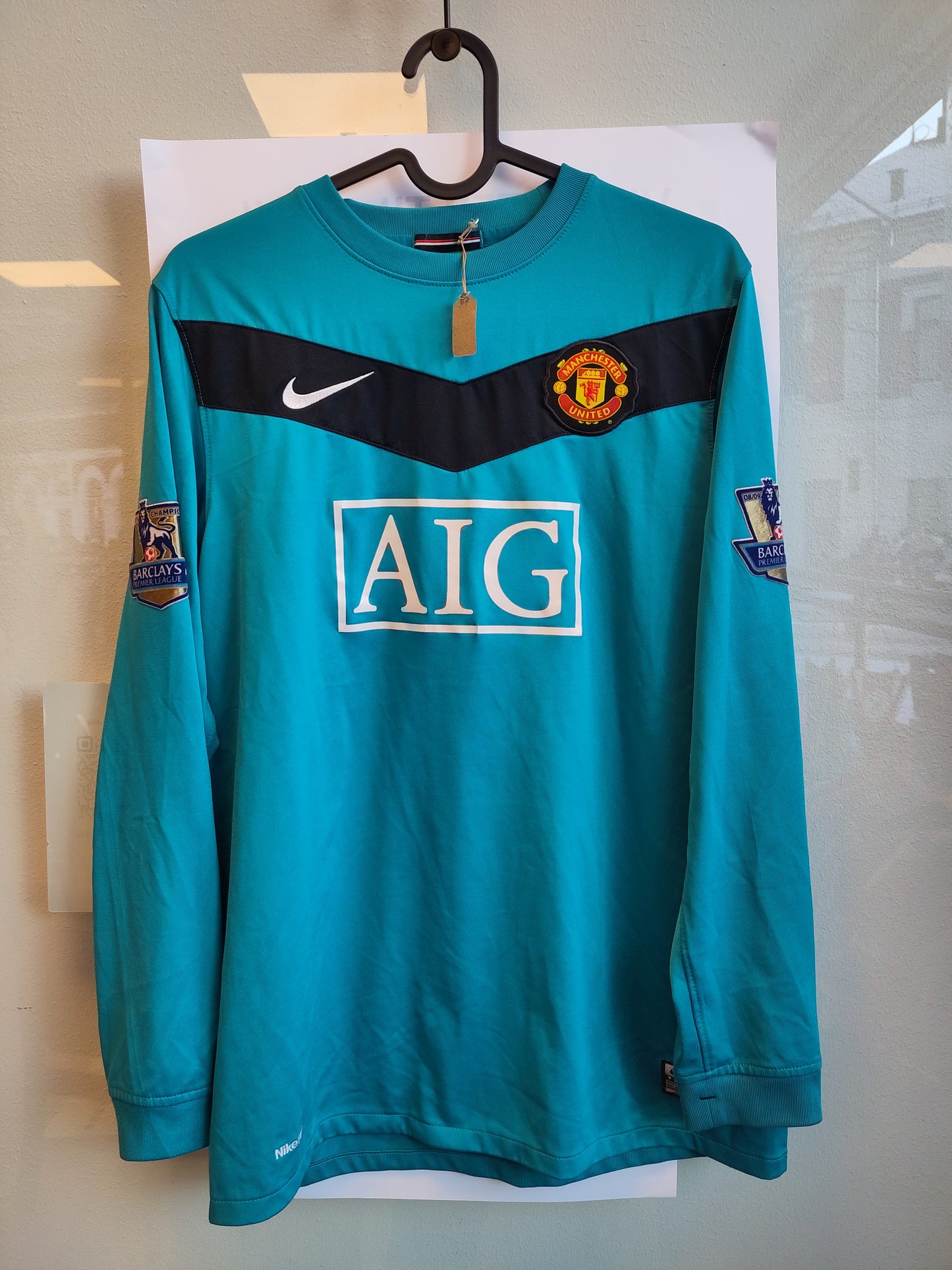 Manchester United drakt 2009-10 keeper borte van der Sar ungdom