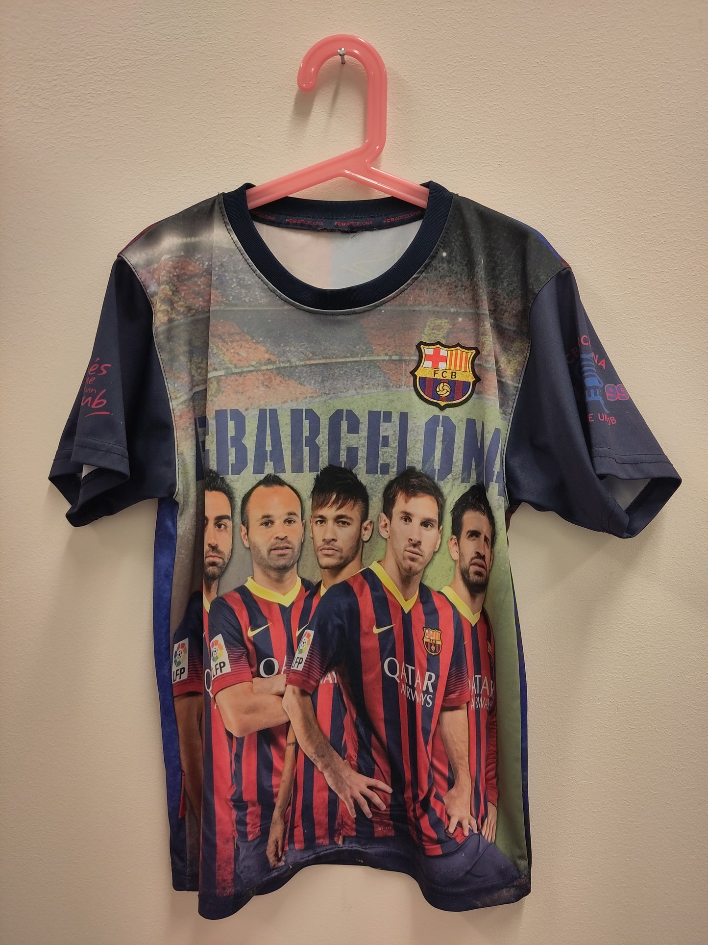 Barcelona t-skjorte Messi/Neymar/Pique/Xavi/Iniesta