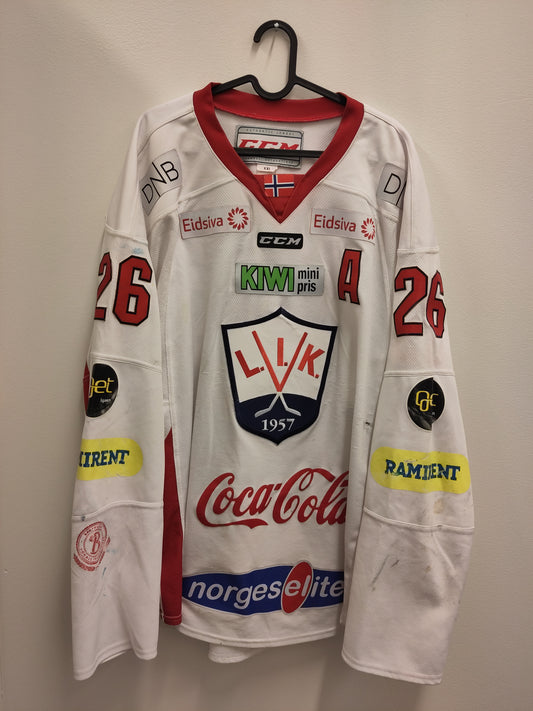 Lillehammer Ice Hockey jersey 2016-17 away athlete used/match used Eidsa