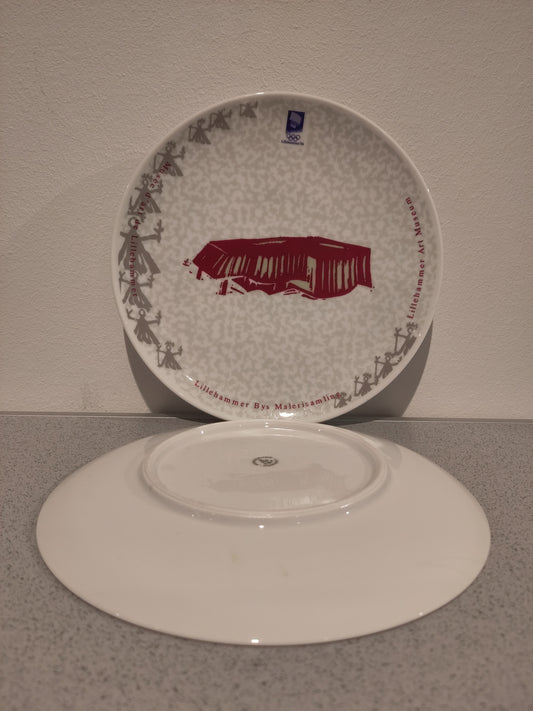 OL 1994 Lillehammer tallerken Lillehammer Bys Malerisamling