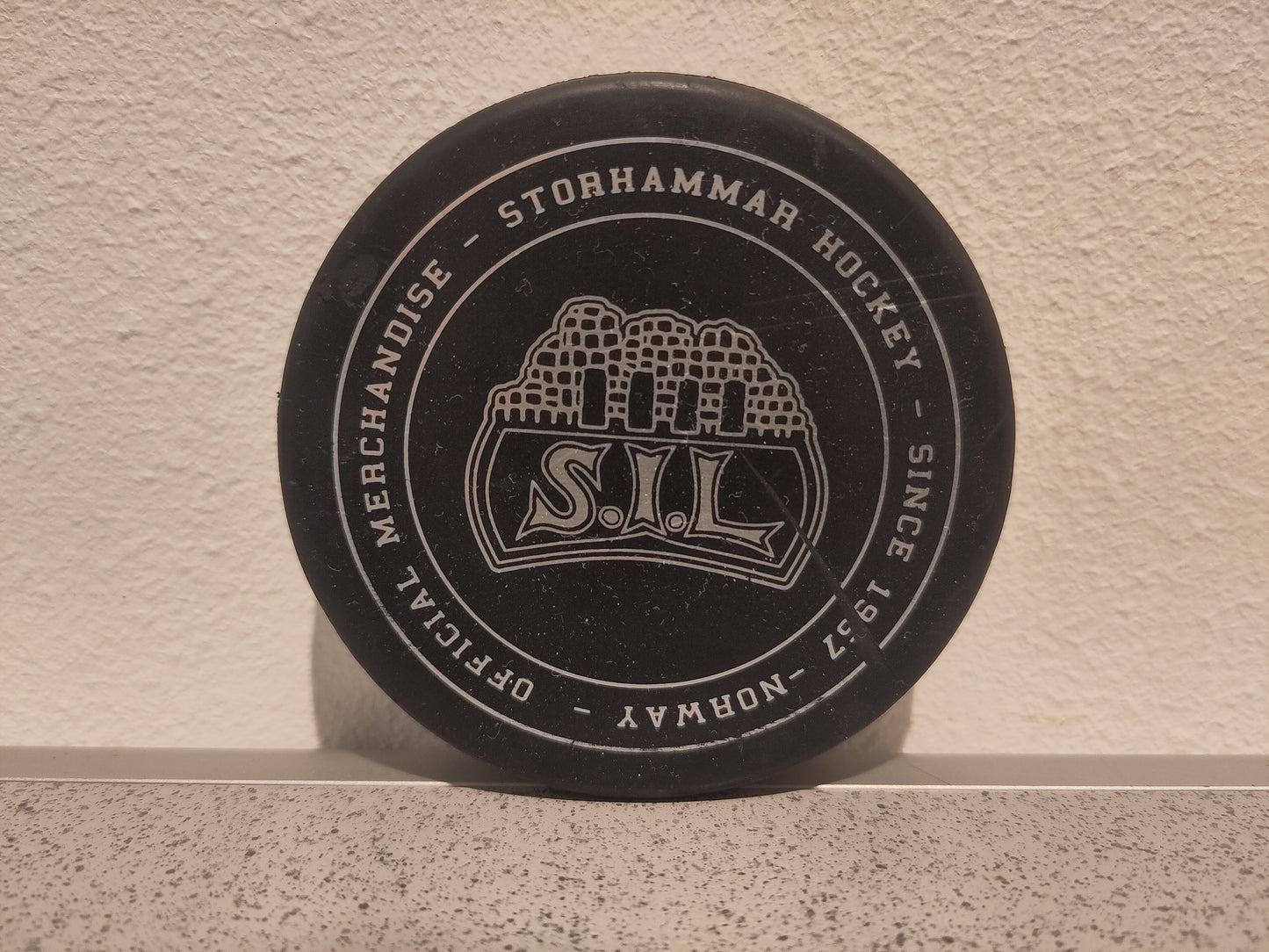 Storhamar Hockey puck (m/ skrivefeil "Storhammar")