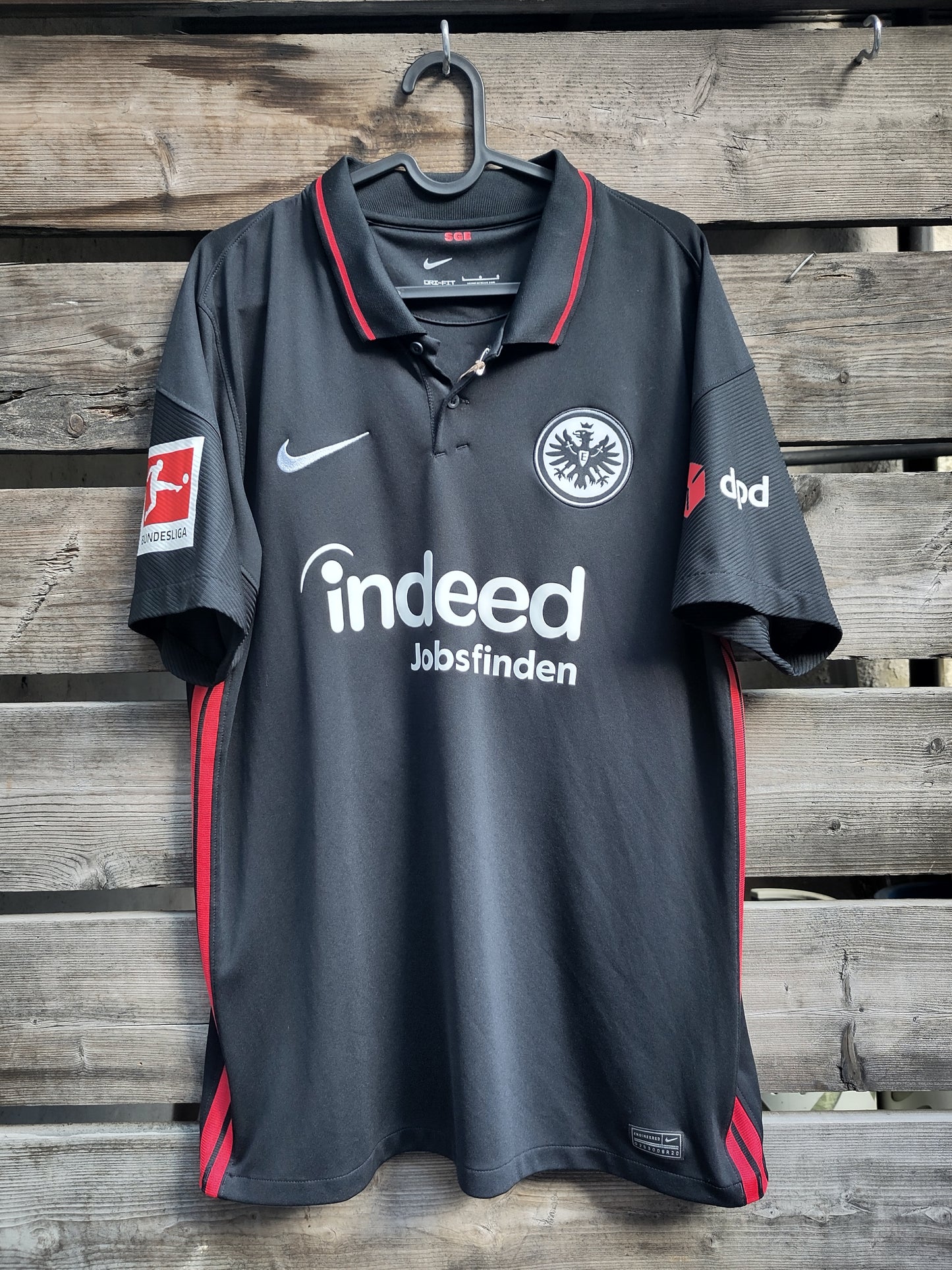 Eintracht Frankfurt drakt 2021-22 hjemme utøverbrukt/kampbrukt Hauge