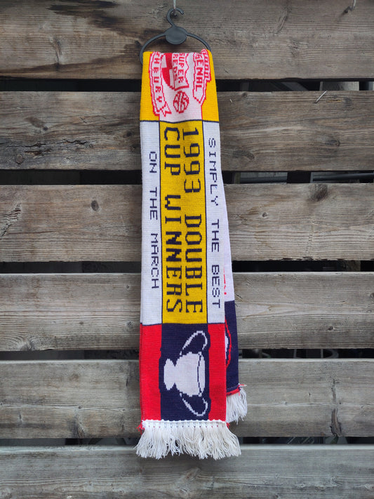 Arsenal scarf 1993 Double Cup Winners