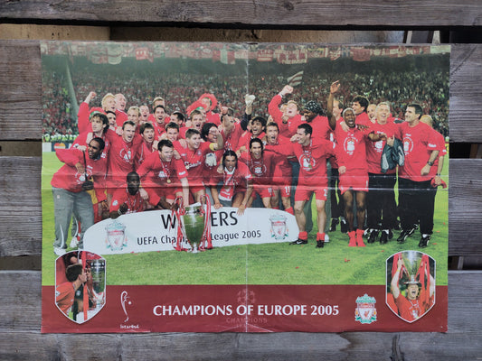 Liverpool poster team picture CL final 2005/Gerrard &amp; Riise bus