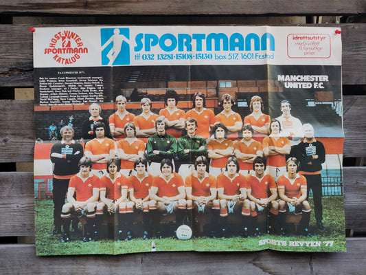 Manchester United/Liverpool 1977 poster