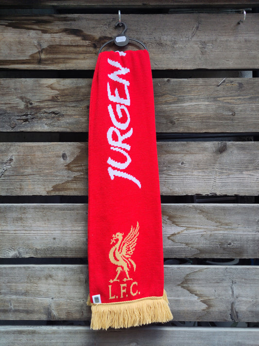 Liverpool scarf Jurgen is a Red/You'll Never Walk Alone