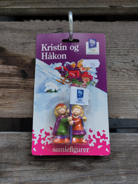 OL 1994 Lillehammer samlefigurer Kristin og Håkon v6