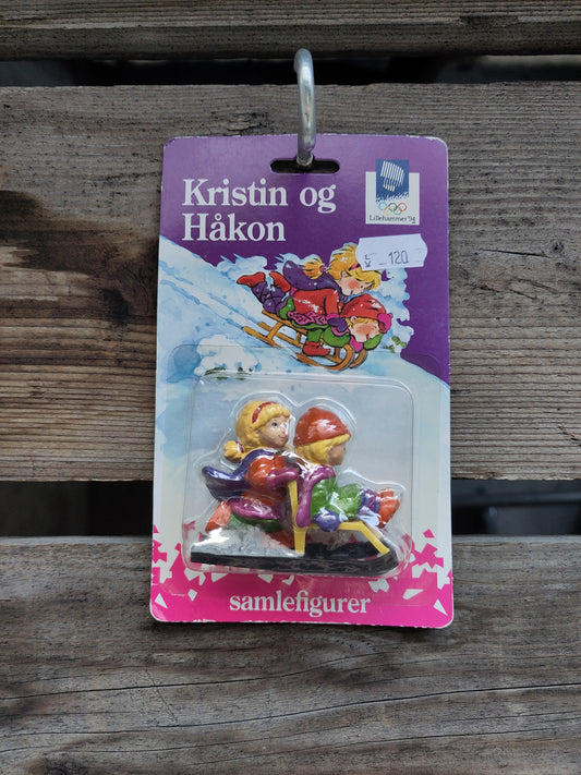 OL 1994 Lillehammer samlefigurer Kristin og Håkon v5