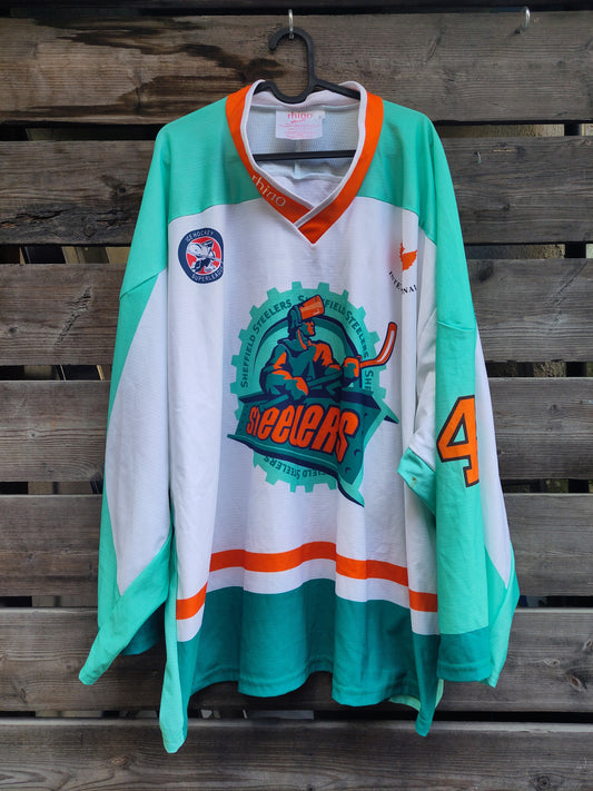 Sheffield Steelers hockey drakt 2003 utøverbrukt/kampbrukt Lawrence*