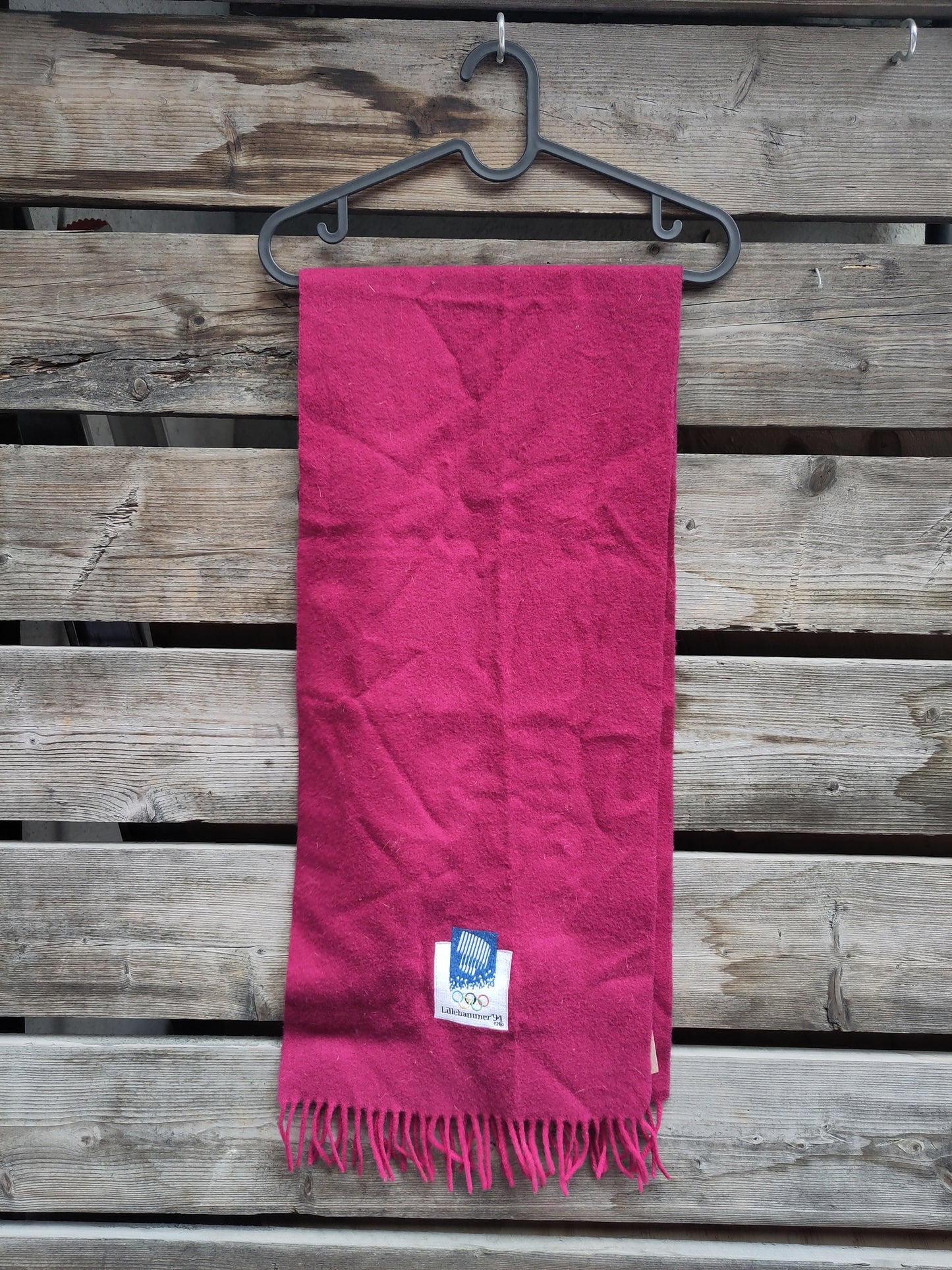 OL 1994 Lillehammer skjerf burgunder