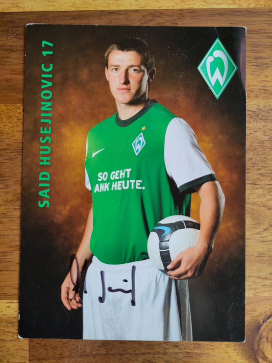 Werder Bremen autografkort signert Said Husejinović