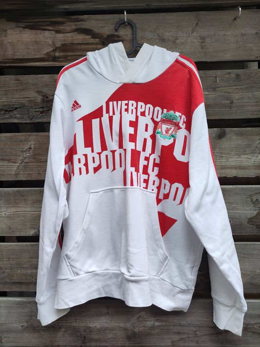 Liverpool hettegenser Adidas hvit/rød