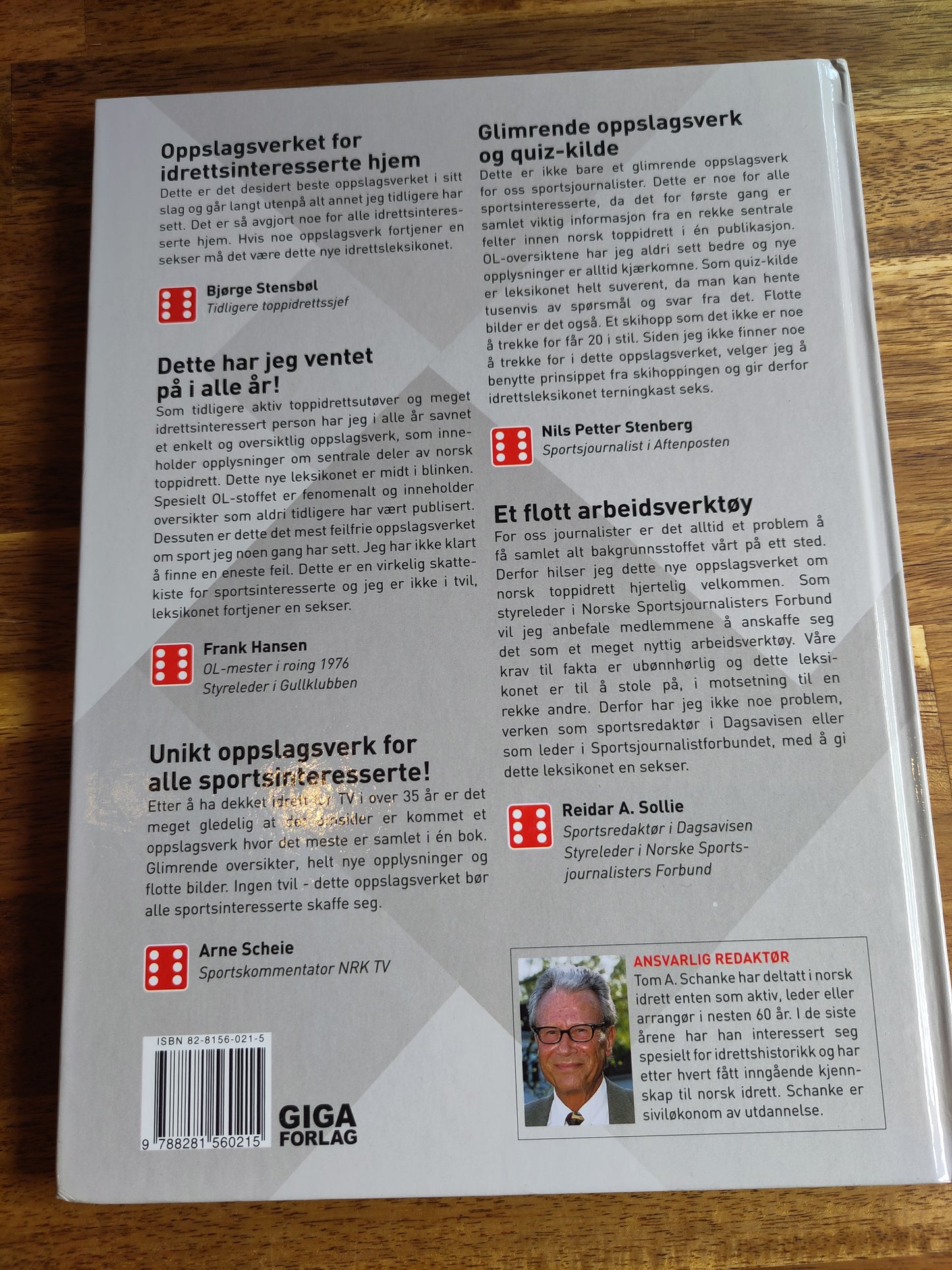 BOK: Norsk Idrettsleksikon (Tom A. Schanke) signert